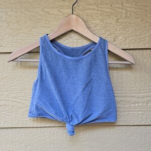 Aerie Chil Twist High Neck Blue Built-in Bra Crop Top Bralette Active S
